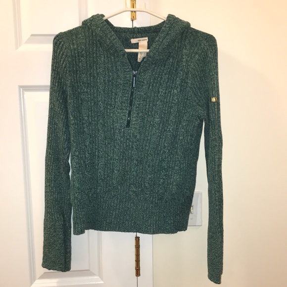 Vintage 90’s Y2K woman’s DKNY Marled Long sleeve 1/2 zipper Pullover Sweater - Picture 3 of 5